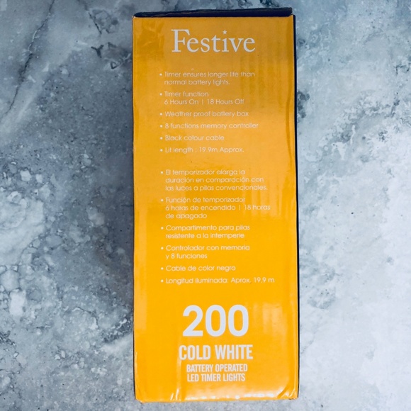3 Packs Christmas String Lights, 3x200 Bulbs White - Picture 8 of 8